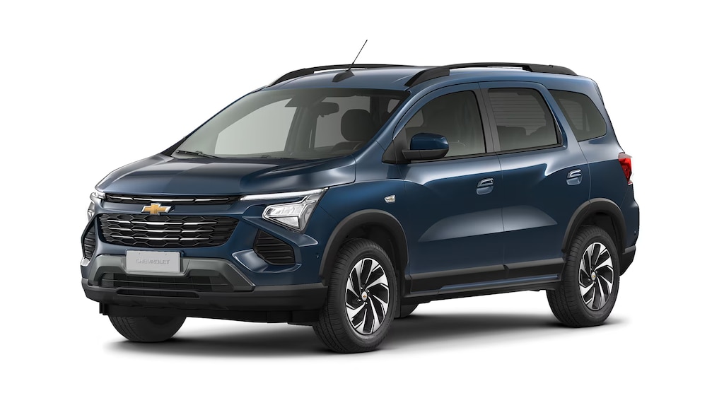 Conheça o novo Chevrolet Spin 2027 na versão Premier e na cor Azul Boreal
